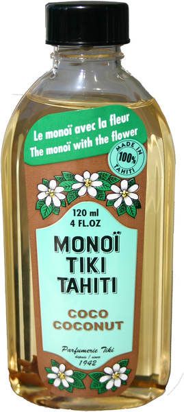 Monoi Tahiti oil Coconut with Tiare flower - 4oz - Tiki