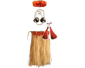 Hula Tahitian costume - Adult LARGE size - natural
