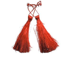 Hula hand pom pom - For children - Red